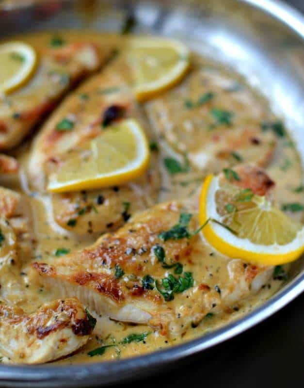 Easy Creamy Lemon Basil Chicken | Small Town Woman