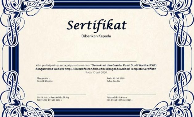 template sertifikat pkl ISKCON Info template sertifikat pkl ISKCON Info