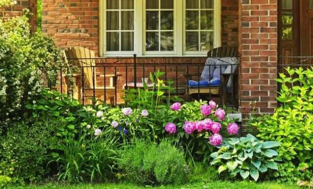 FRONT PORCH ADDITION IDEAS WITH CHAIR AND SMALL GARDEN DECORATION