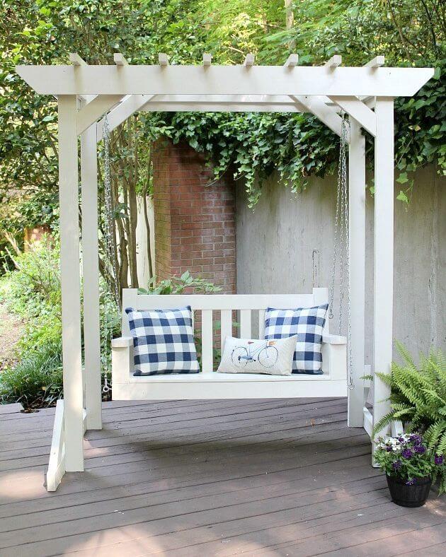 DIY PORCH SWING PERGOLA DESIGN IDEAS
