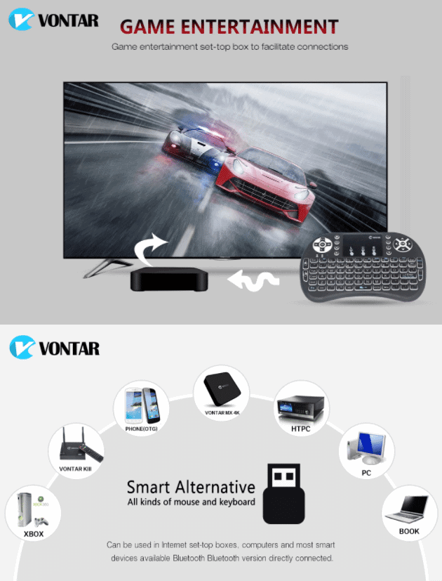 Mini-Tastatur für Fernseher