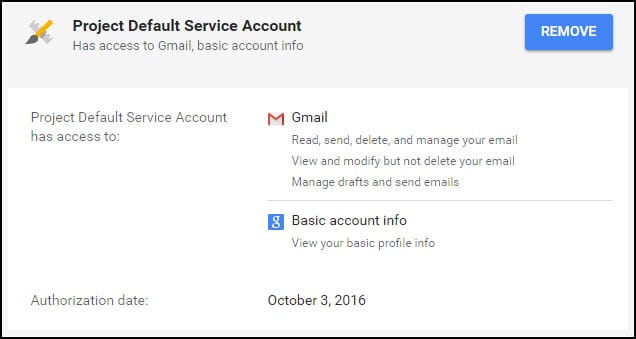 Unknown App with Google Access.