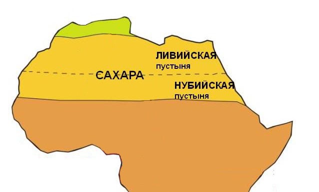 Нубийская пустыня на карте