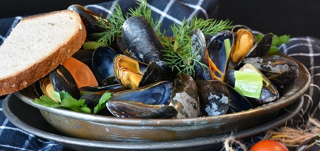 mussels with wine