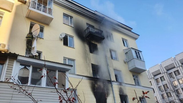 Последствия пожара в Студенческом переулке