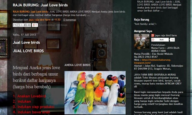 Profil palsu di web wisatakicauan