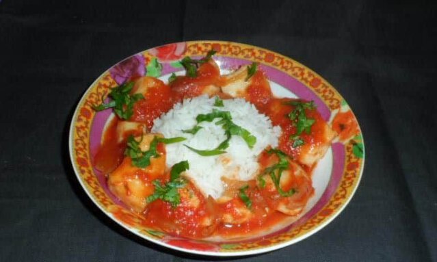 photo de calamars en sauce tomate