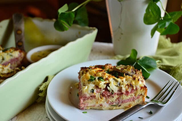 Overnight Reuben Strata , Casserole, Breakfast Casserole