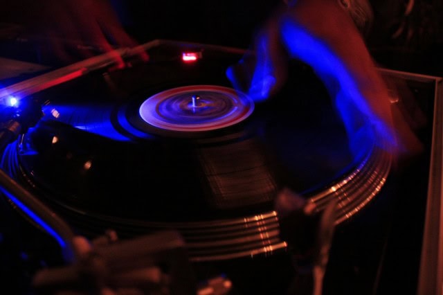 Where it began: turntablism. Now, what if that record weren't centered, and weren't playing at a constant speed... Photo (CC-BY-SA) sunny_J.