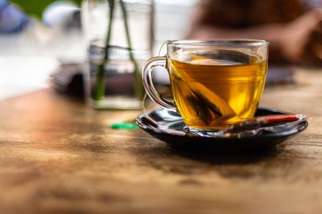 yellow tea with tea bag yellow tea with tea bag
