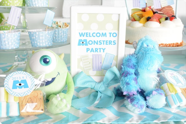 モンスターズインク テーマのお誕生日パーティー Monsters Themed Birthday Party リトルレモネード キッズパーティープランナー モンスターズインク テーマのお誕生日パーティー Monsters Themed Birthday Party リトルレモネード キッズパーティープランナー