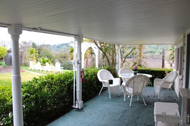 Strawberry Room - private patio - ZagLeft