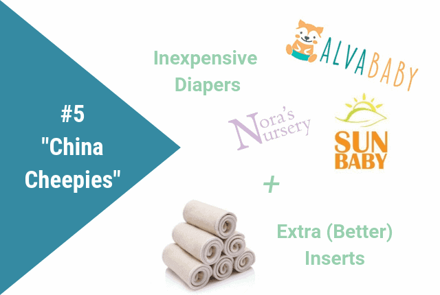 Graphic showing inexpensive diapers and extra inserts.