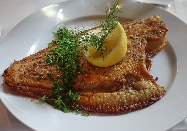plaice with saffron