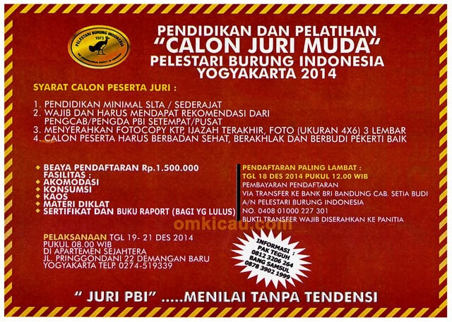 Brosur Pendidikan dan Pelatihan Calon Juri Muda PBI