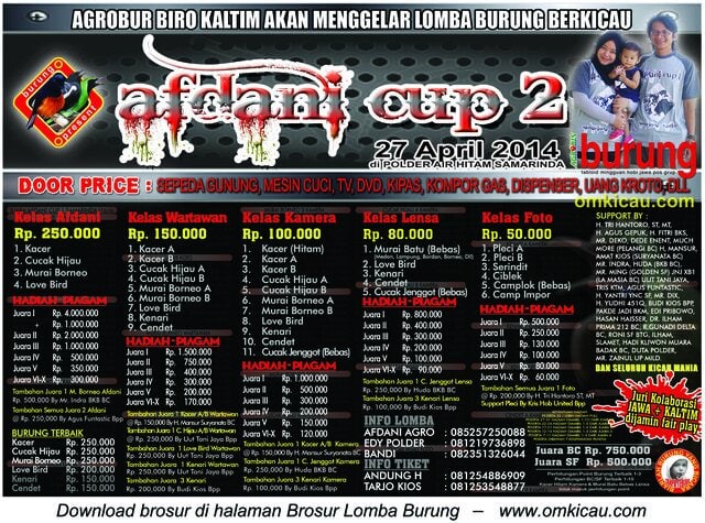 Lomba Burung Berkicau Afdani Cup 2 Samarinda