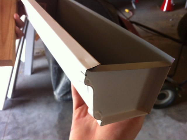 took a little tooling but we got the gutter cut and the end pieces one