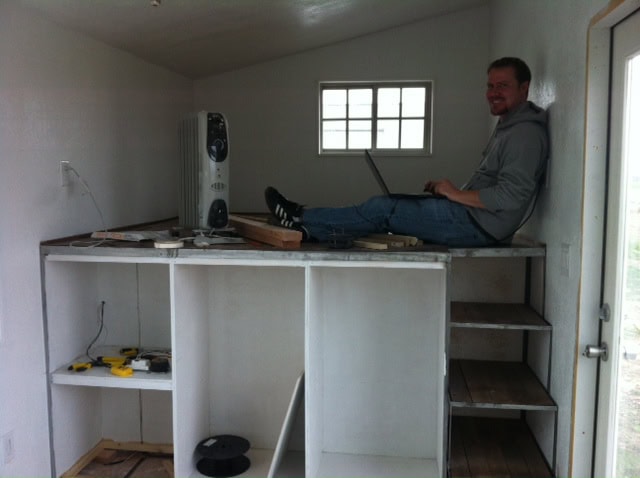And here he is perched :) He looks huge or the loft looks small, I can't tell which but this picture is deceiving...