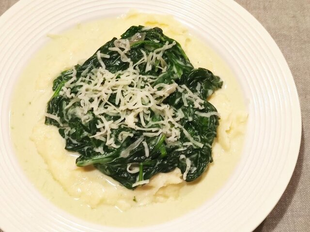 photo de Polenta crémeuse aux épinards