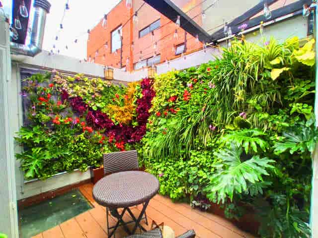 jardin vertical casero huerta balcones zen iluminados