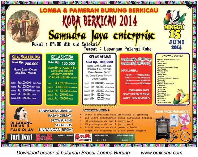 Lomba Burung Koba Berkicau, Bangka Tengah, 15 Juni 2014