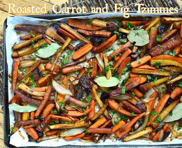 Roasted Fig and Carrot Tzimmes 