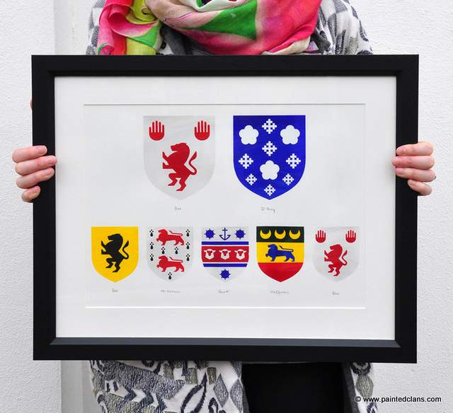 Irish clan crest artwork by Painted Clans