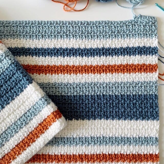 Crochet Country Blue Stripes Baby Blanket Daisy Farm Crafts Daisy farm crafts is sponsored by yarnspirations.com in 2020. crochet country blue stripes baby