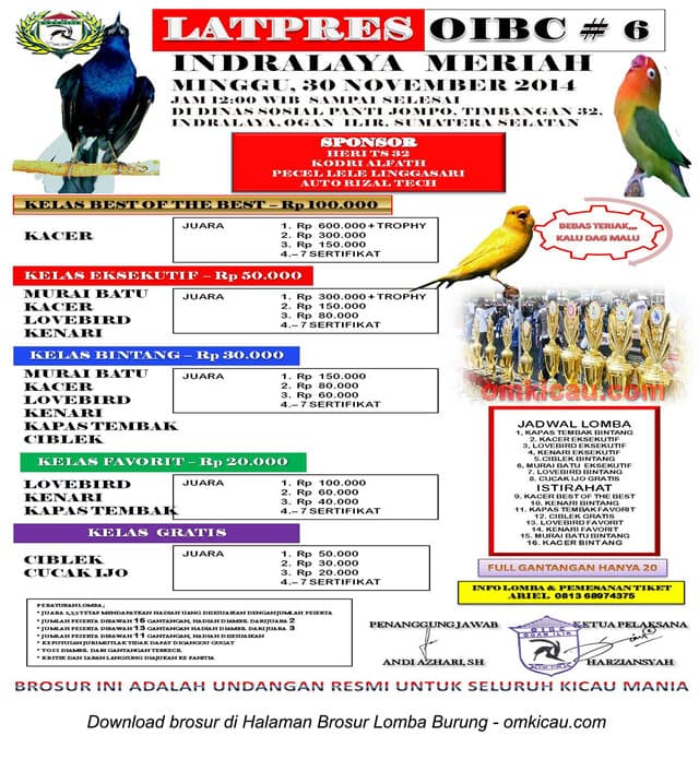 Brosur Latpres OIBC #6, Ogan Ilir, 30 November 2014