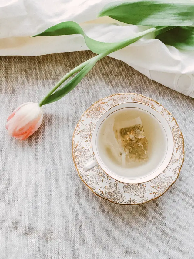 Cup and Saucer with teabag Cup and Saucer with teabag