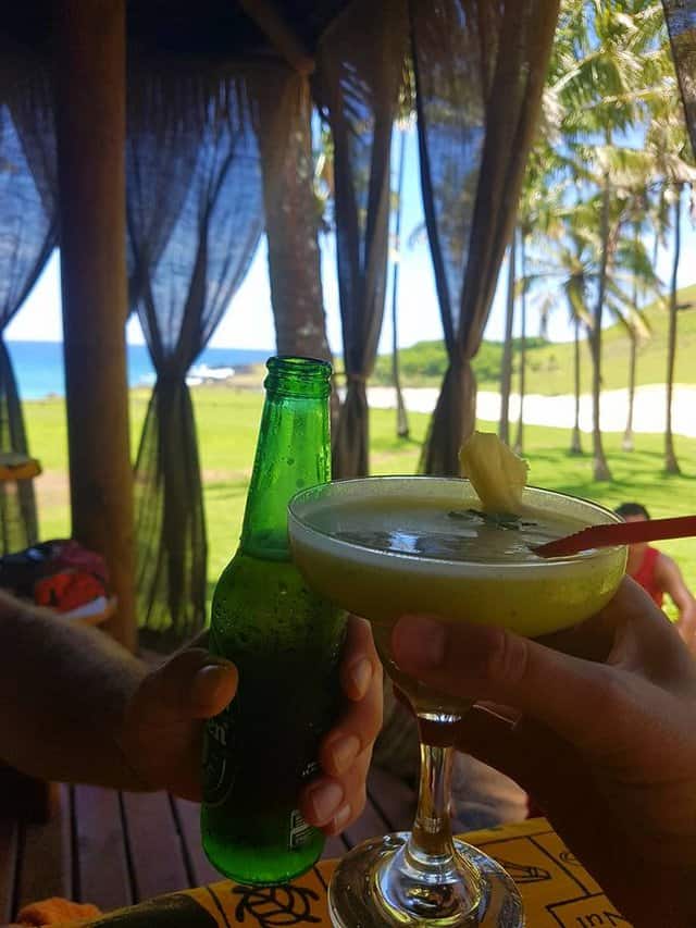 Cocktails on Easter Island