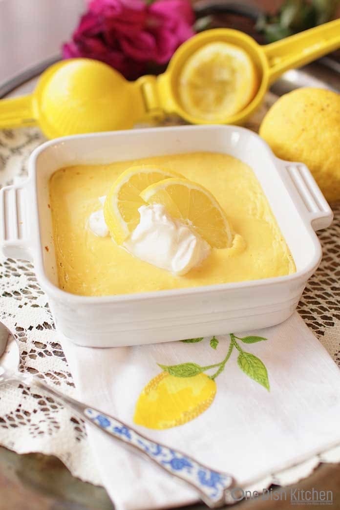 With the perfect balance of tart and sweet, this Lemon Mango Pie For One is the perfect single serving dessert and ideal for those cooking for one. Made with a buttery graham cracker crust and filled with a rich lemon mango custard. This easy to make treat is light, refreshing and will easily be your new favorite dessert recipe. | onedishkitchen.com