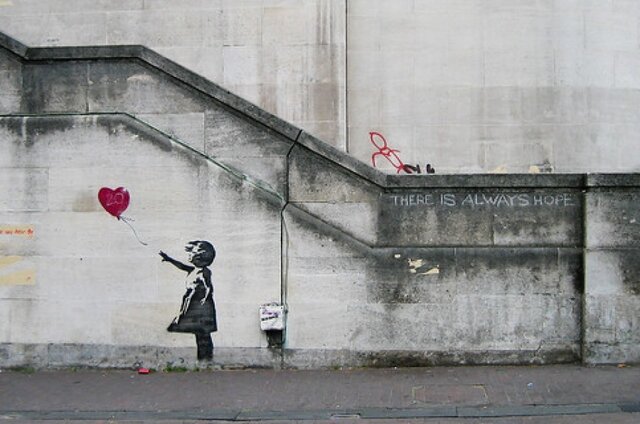 Banksy - mural - Dziewczynka z Balonem