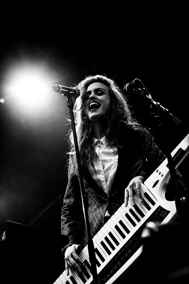 Claudio onstage, keytarrin'. Photo: Rod Maurice, via Claudio's Facebook.