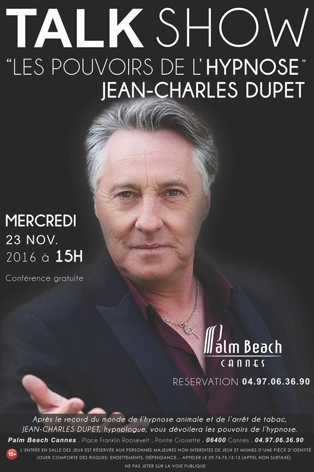 Talk Show de Jean-Charles Dupet, hypnotiseur de spectacle Hypnose de spectacle