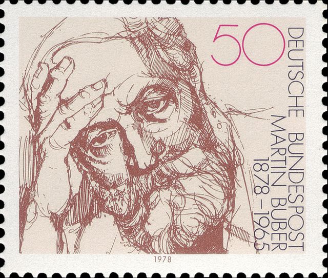 martin_buber_stamp_wikicommons_deutsche_bundespost_official_work_pd The picture of the Martin Buber stamp is taken from from Flickr and is reproduced under a Attribution-NonCommercial-ShareAlike 2.0 Generic (CC BY-NC-SA 2.0) Creative Commons licence. The photostream is listed as 'On Being'. photos/speakingoffaith/4970374742/