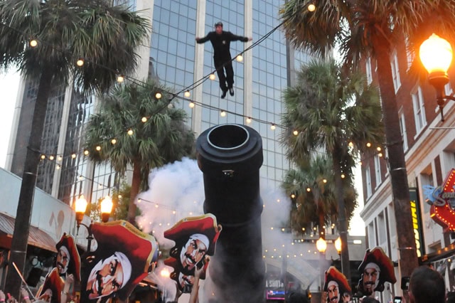 Human Cannonball at the Cannon Ball Blast Launch