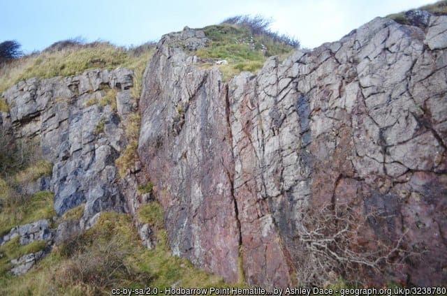 Hematite iron ore deposit can cause magnetic deviation compass