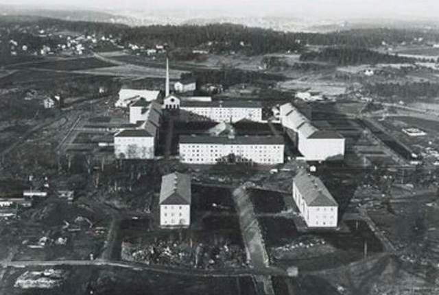 Flygfotografi av Beckomberga sjukhus vid invigningen 1932