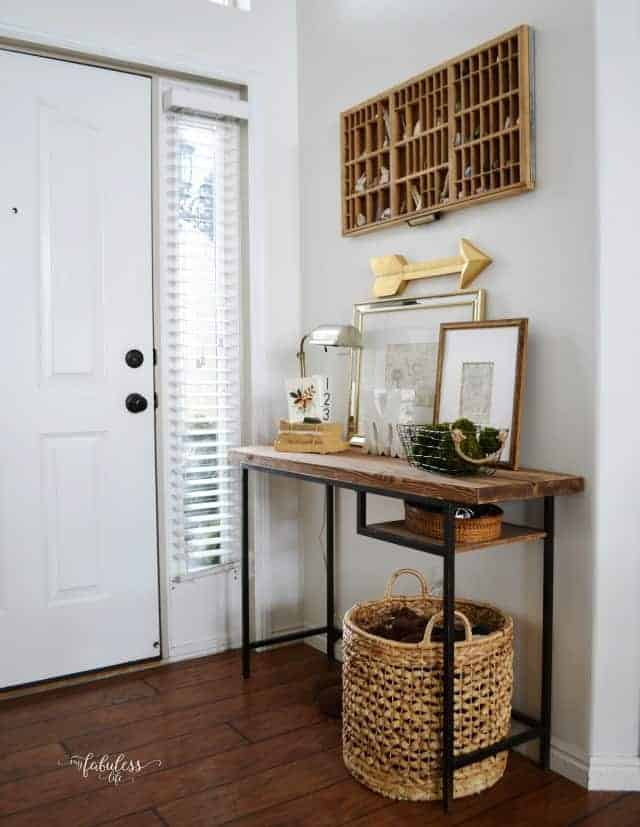 Diy Metal Wood Entry Table Myfabulesslife Com Make Calm Lovely