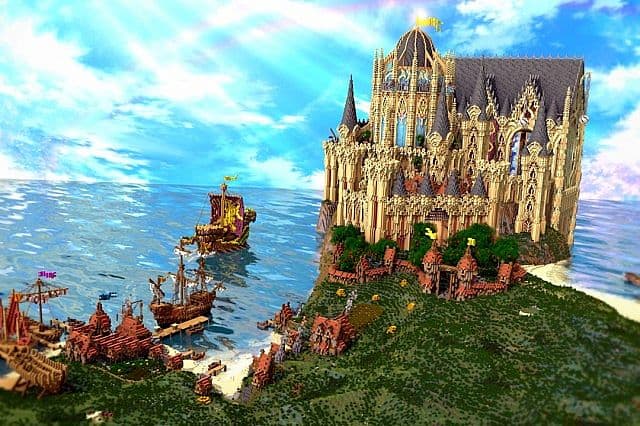 Cair Paravel minecraft castle building ideas