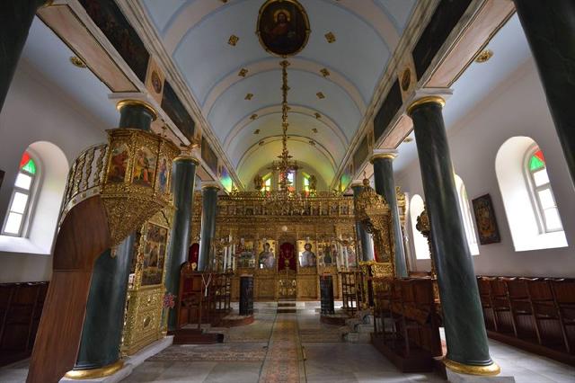 FILE - In this Aug. 3, 2013 file photo, an interior view of the Theological School of Halki, perched atop a hill on Heybeli Island, one of several islands off the coast of Istanbul, which closed its doors in 1971. Although shut down for some 43-years, one of the Orthodox Church's most pre-eminent seminaries on Heybeli Island, is kept in pristine condition in the hope that it may reopen one day to educate future patriarchs and clergy. (AP Photo/Emrah Gurel, File)