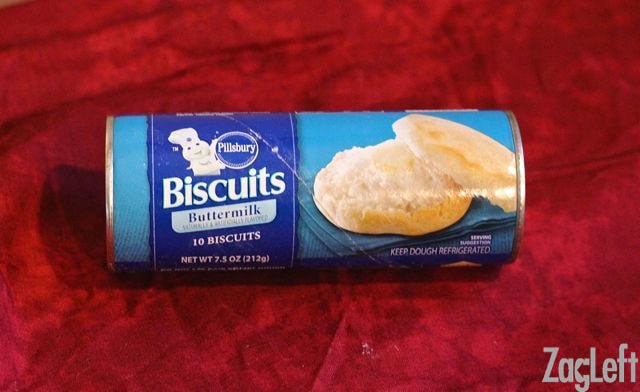 A can of buttermilk biscuit dough