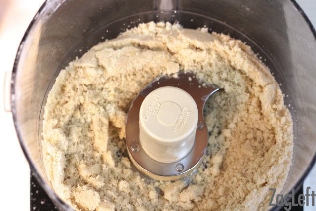 Scone dough in a food processor