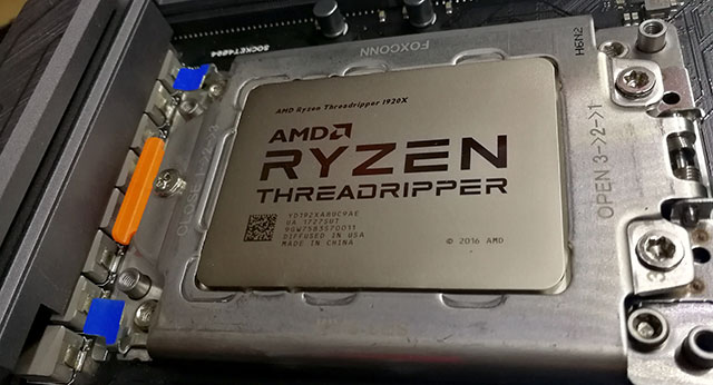 El procesador AMD Threadripper. El procesador AMD Threadripper.