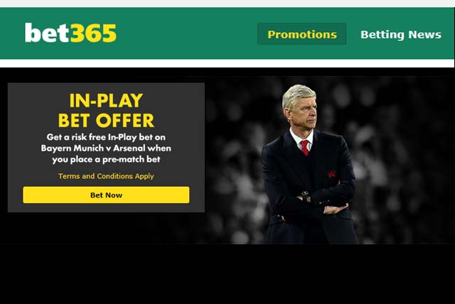 Bayern v Arsenal free bet