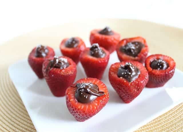Sea Salt Chocolate Stuffed Strawberries