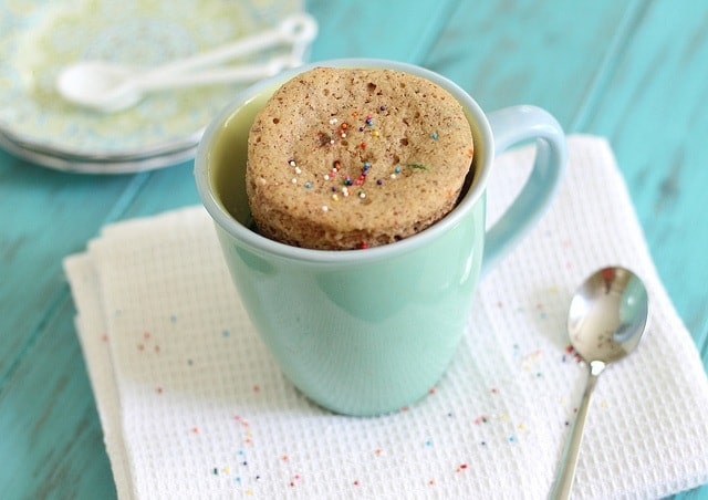 Cake batter mug cake