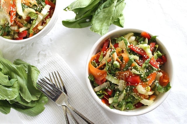Bok Choy Salad with Sesame Soy Sauce