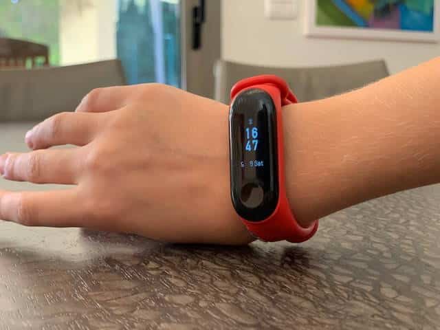 The mi Band 3 (compared to 4)